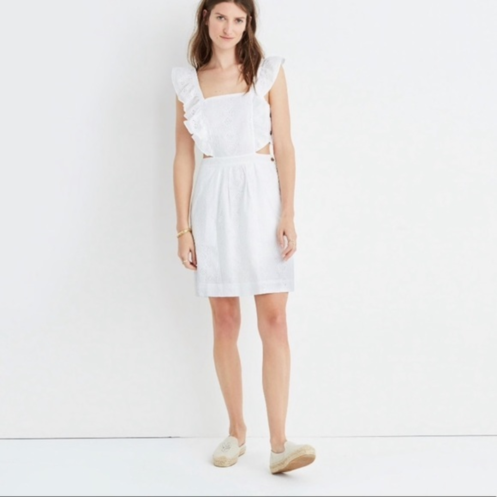 Madewell Eyelet Cutout Dress sz 10